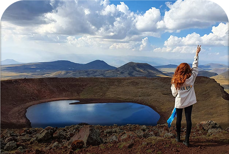 volcanoes with a lake